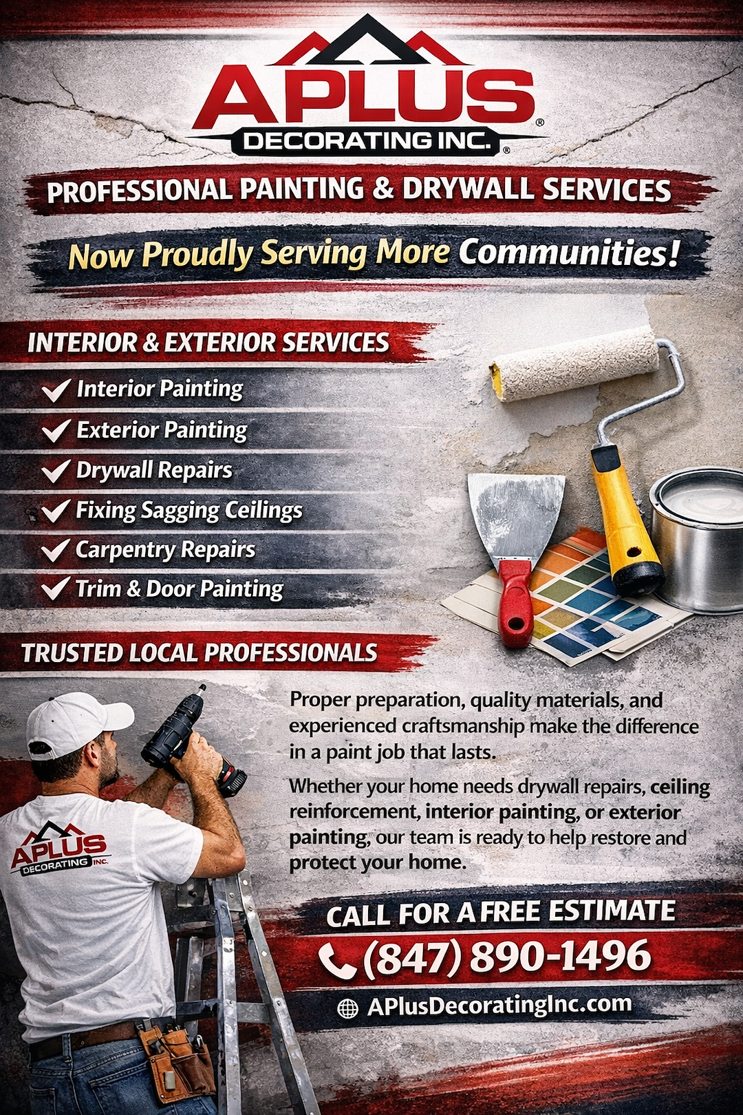 Painting & Drywall Services in Crystal Lake, Algonquin, McHenry, Lake in the Hills & Gurnee